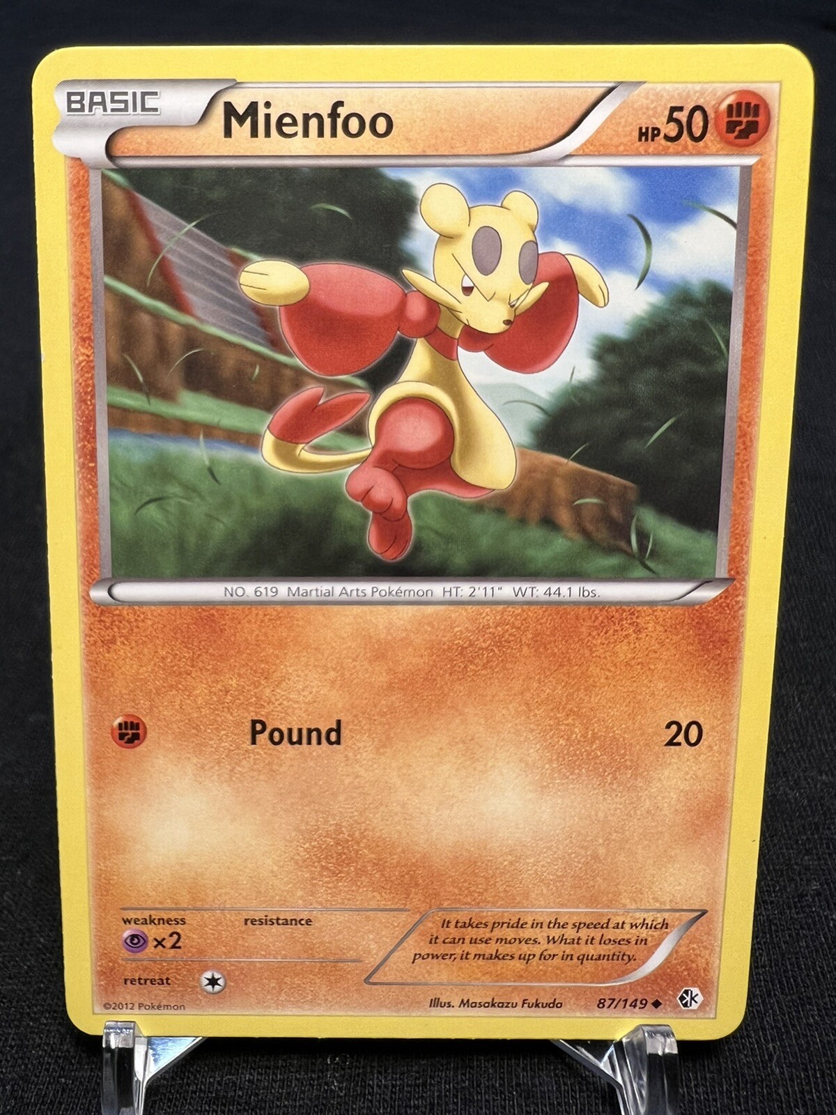 Pokémon TCG Mienfoo Boundaries Crossed 87/149 Regular Uncommon 2012 - LP