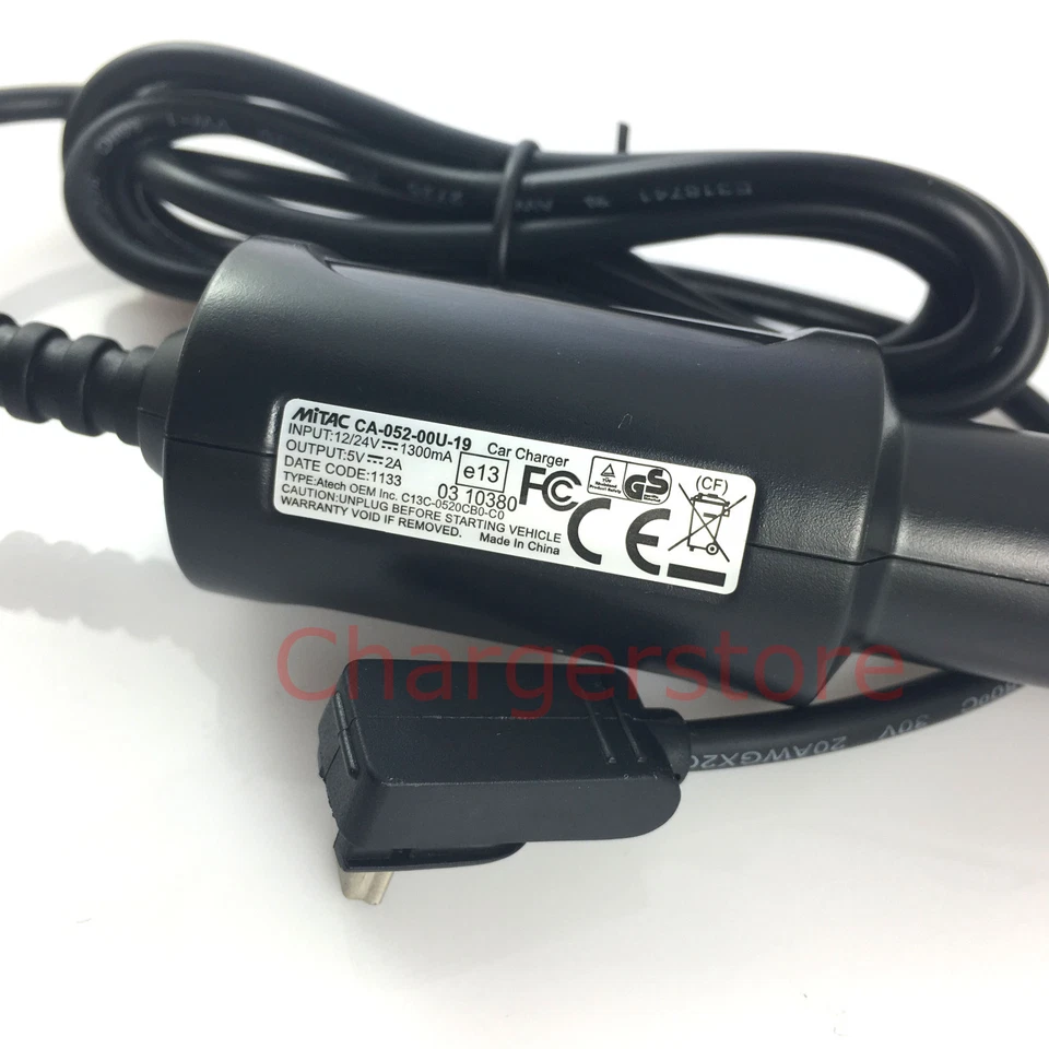 Cargador de coche mini USB original MiTac 90 grados para Mio/Navman/Garmin/Magellan GPS Foto 2 de 4