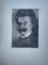 Austrian etching Johann Strauss Karl Engel composer 1910/20