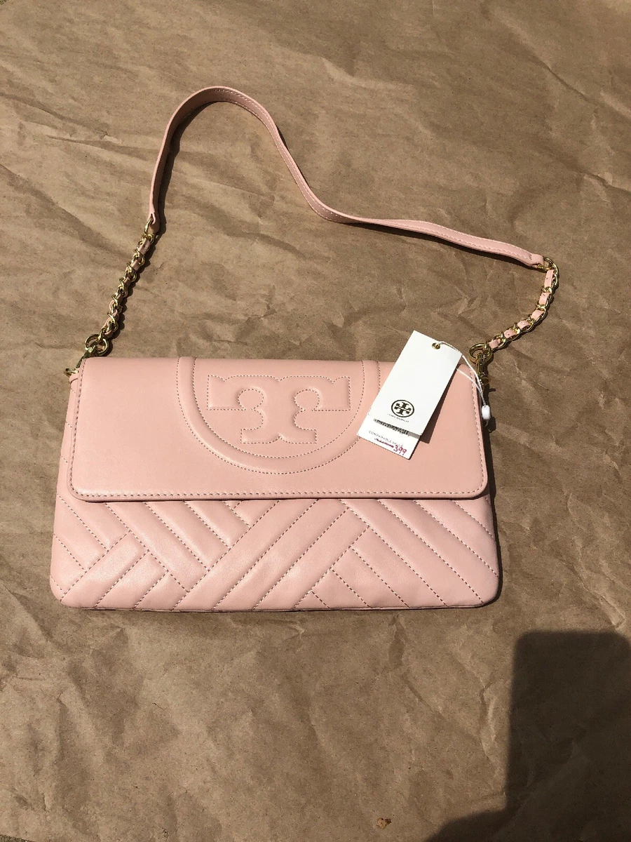 Tory Burch Alexa Quilted Chain Mini Shoulder Bag, Pink Quartz