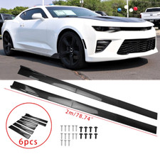 2m Carbon Optik Sideskirts Seitenschweller für Chevrolet Camaro 6TH PH I 2SS