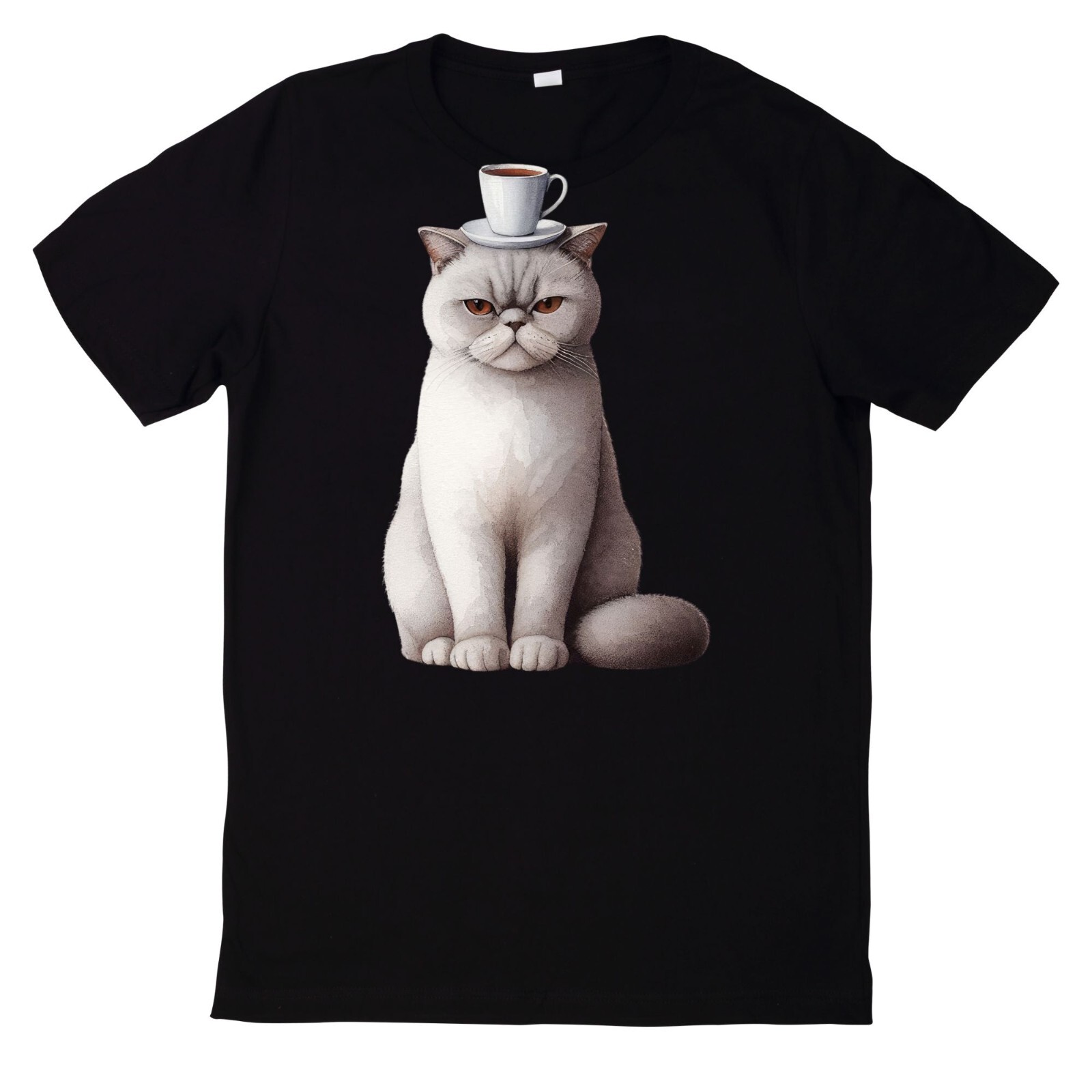 ALTRA T shirt Lustiges Gatti scontrosi e caffè