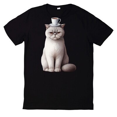 T-Shirt Lustiges Grumpy Cats and Coffee