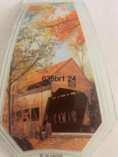 OK LIGHTING TOUCH LAMP REPLACEMENT GLASS 1 Panel Bridge Trees