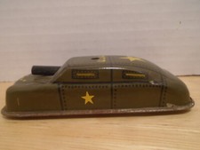 ARGO TIN LITHO US ARMYCAR WITH CANNON 4" LONG