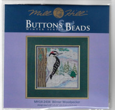 Christmas Winter Woodpecker Buttons Beads Winter Series Kit by Mill Hill
