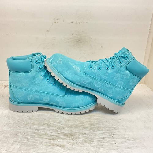 Timberland Kid’s 6" Premium Waterproof Boots A174B Maui-Blue Floral Size 5M - Picture 6 of 9