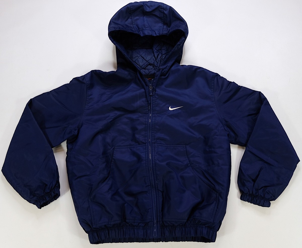 Rare VTG NIKE Small Swoosh Spell Out Full Zip Puffer Jacket Rare VTG NIKE Small Swoosh Spell Out Full Zip Puffer Jacket