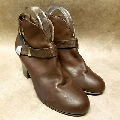 Unlisted Womens Be Free  Size 7.5 Brown 3'' heel Ankle Boots