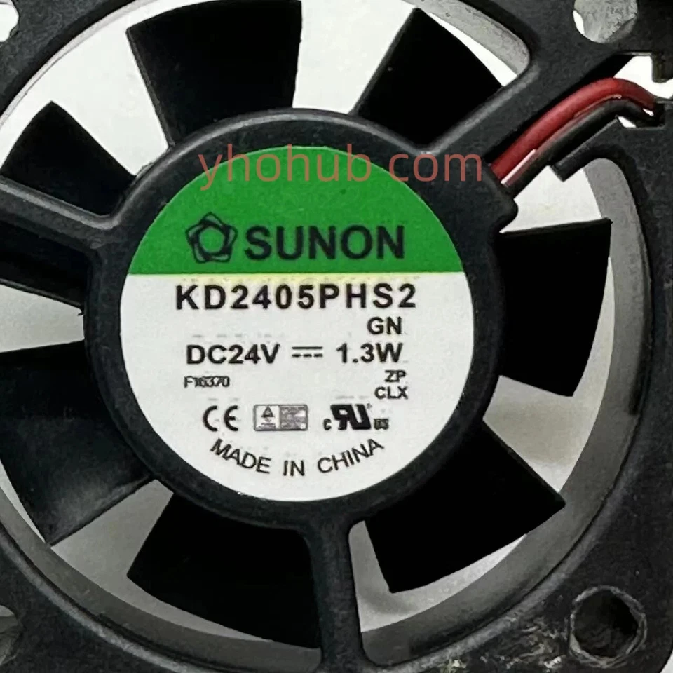 SUNON KD2405PHS2 GN DC 24V 1.3W 50x50x15mm 2-Wire Server Cooling Fan - Image 3 of 4