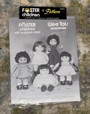 Foster Children  Wee Tots  Wardrobe Patterns To Fit  12" Soft Sculpture Dolls