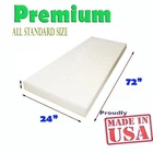 High Density Seat Upholstery Foam Cushion Replacement  Per Sheet 24" x 72" USA