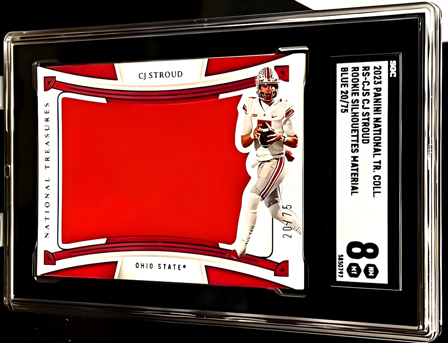 CJ Stroud Panini National Treasures Collegiate Rookie Silhouettes #RSCJS Blue