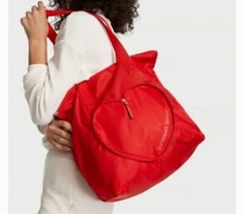 Victoria  s Secret Heart Tote - Packable Large Red