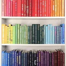 Lot of 10 Real Hardcover Books Home Decor Prop Set Shelf Staging by Colors