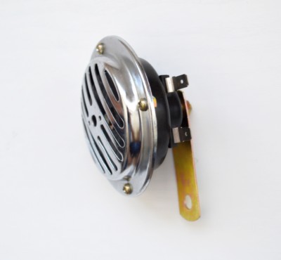 Klaxon chromé (Diamètre 100mm) - 6 Volts