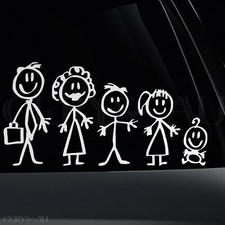 My Family Member Figures Car Vinyl Decal Sticker Reflective Window Sign Stickers
