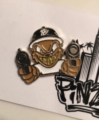 PinzCity Dual Shooter Scarebear Mystery Limited Edition Pin Fitted Hat  #74/312