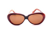 Sonnenbrille vintage Azetat oval Mod. CANNES by SIEGEL Germany ROT Demiblond D14