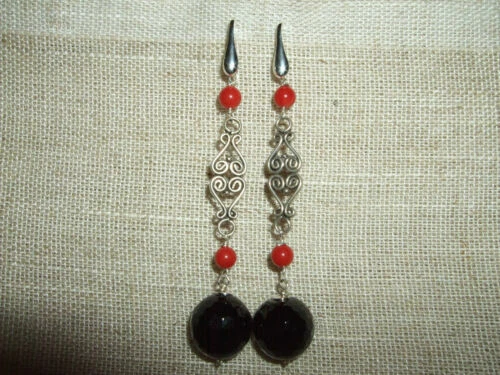 Gioielli di lusso neri di pietra principale corallo