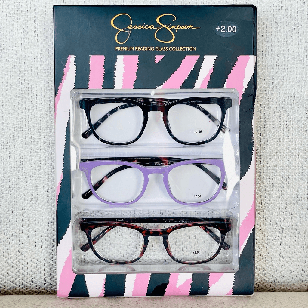 NWT 3 Pack 1.50 Jessica Simpson  Premium Eye Reading Glasses Black,Purple, Brown JESSICA SIMPSON 3-PACK PREMIUM READING GLASSES READERS +1.50  main image 3