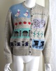 Vintage Woolrich Sz S Amish Art-to-Wear Ducks Wool Character Sweater