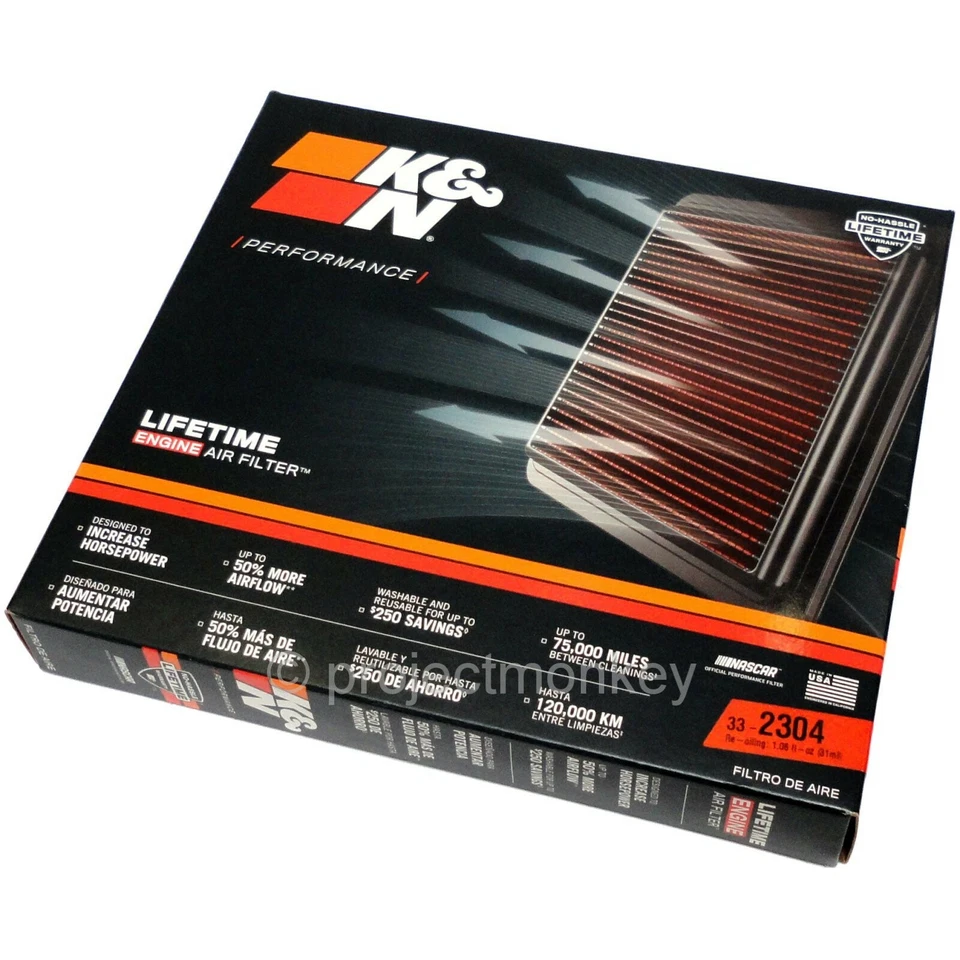 Filtro de aire K&N 33-2304 compatible con: Subaru Forester Impreza WRX STi Outback Legacy Foto 2 de 2