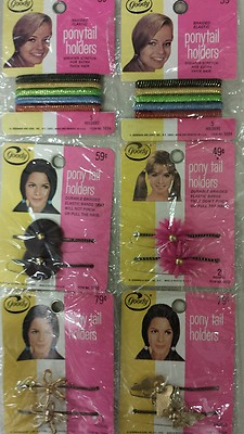 Vintage Ponytail Holders! Unique old hard to find Retro/Collectable Items! Nice!