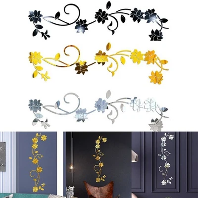 pour chambre Décalque DIY pour décor Neuf 3D Rotin pour fleur Stickers for Mural - Photo 1/4