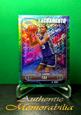 2024-25 Topps Chrome De'Aaron Fox Green Logo Refractor #109 Sacramento Kings