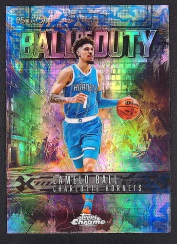 2025 Topps Chrome LaMelo Ball Refractors Blue (RAW)