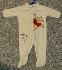 Vintage Disney Size 3/6 Months Winnie The Pooh Footed one piece