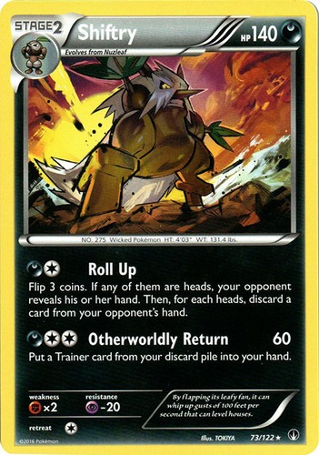 Shiftry - 73/122 - Rare (Lp) BREAKPoint - Darkness Pokémon