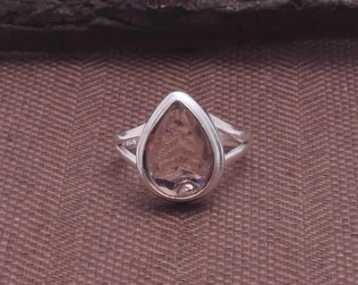 925 Sterling Silber Ring mit Morganit Perle Orange, Handgefertigt, 1 - Bild 1 von 4