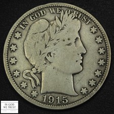 1915 D Barber Silver Half Dollar 50C