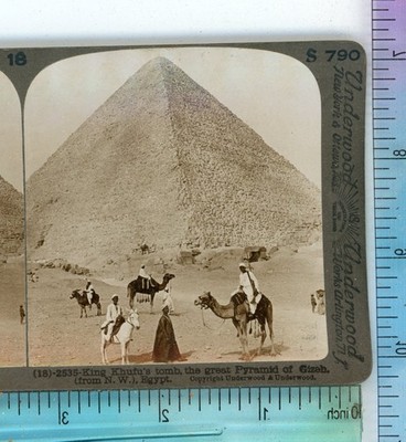 King Khufu's Tomb Great Pyramid of Gizeh Egypt Underwood Stereoview