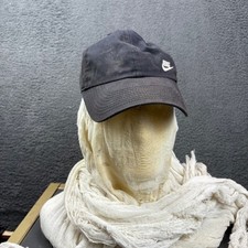 Nike Heritage 86 Adjustable Hat Black Cotton Baseball Cap Swoosh Logo