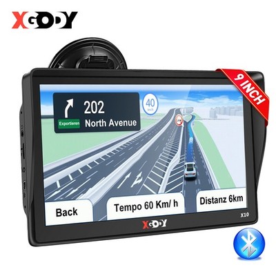 XGODY LKW Navi 9 Zoll Navigationsgerät mit Bluetooth 2026 lebenslang Kartenupdat