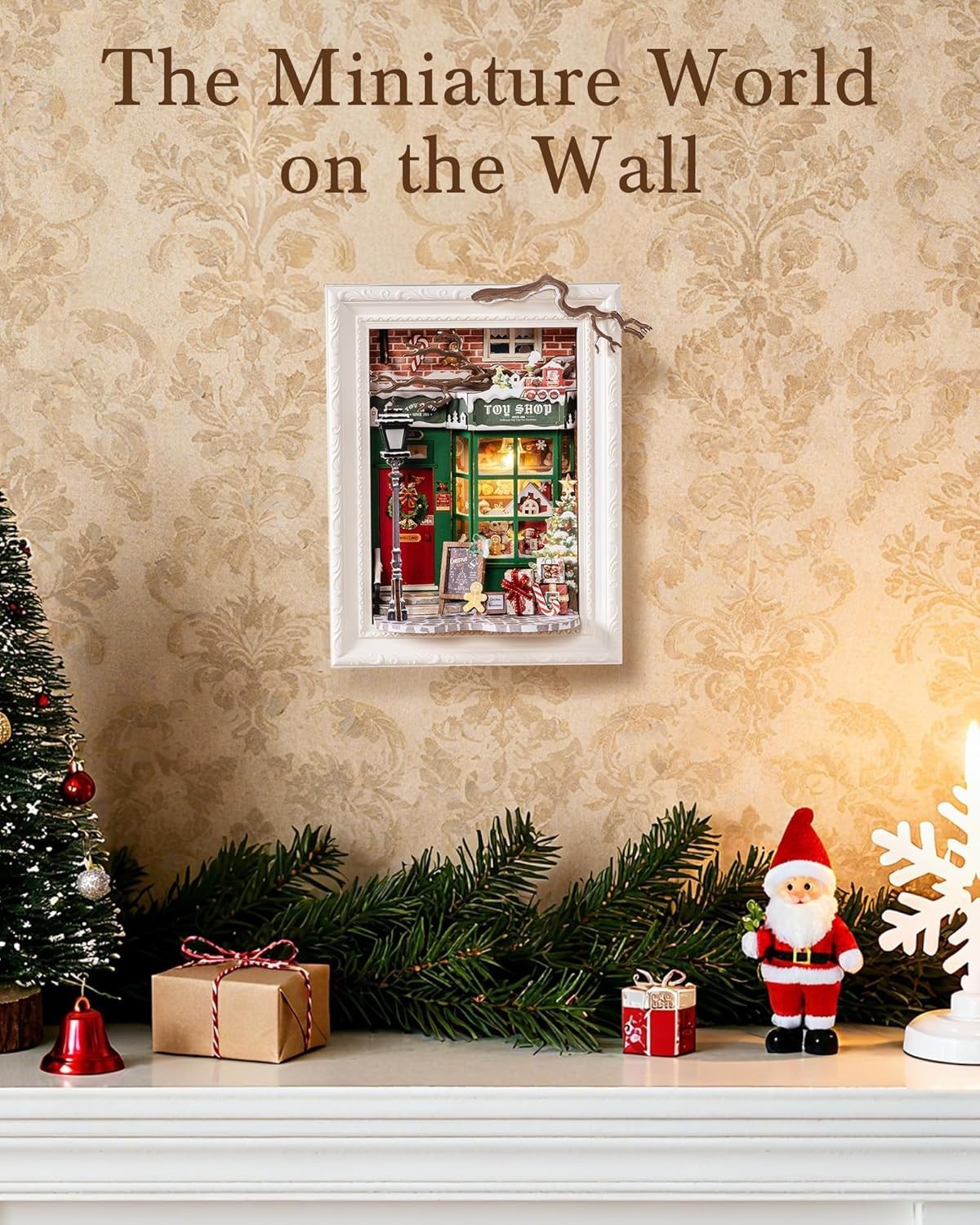Rolife Santa's Toy Shop 3D Wooden Puzzle DIY Doll House Kit With Furniture Gifts