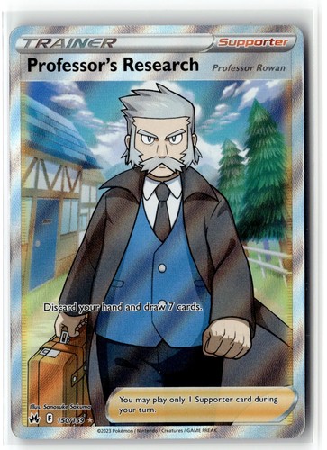 2023 POKEMON CROWN ZENITH PROFESSOR'S RESEARCH 150/159 UR HOLO NM + FREE GIFT