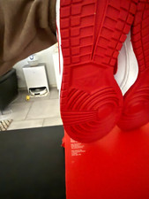 Nike Dunk Low Herren Sneaker Low Top Weiß/Rot EU 40 Schnürung
