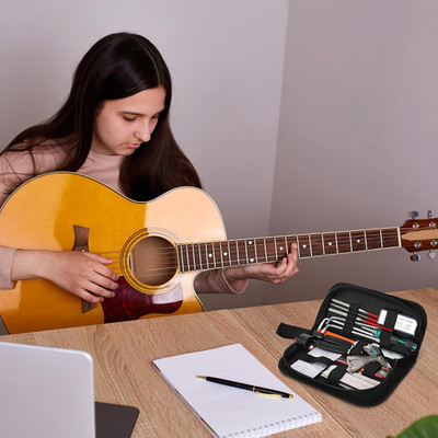 26Pcs Guitar Tools for Set Up, Repair & Maintenance Kit with Carry Bag, Luthi...