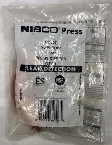 Nibco PC607 Copper 90 Degree 1-1/4" Elbow Press X Press System