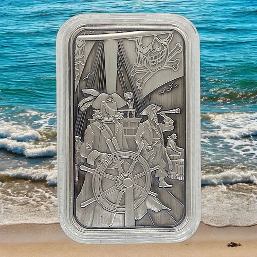 All-Chips + Hayleybug Mint Silver Swindlers 1 oz .999 Antiqued Silver Bar #11/50