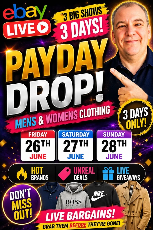 PAYDAY DROP! Top Brands, Huge Bargains & Giveaways LIVE on eBay