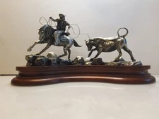 Vintage CHILMARK PEWTER SCULPTURE FIGURINES DOG SOLDIER  DON POLLAND 1988 -13