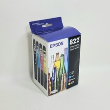 2029 Genuine Epson 822 Ink Cartridge 4 Pack Black Color CMY Original