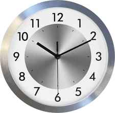 Silent Wall Clock Battery Operated,Modern Metal Wall Clock Decorative for Living