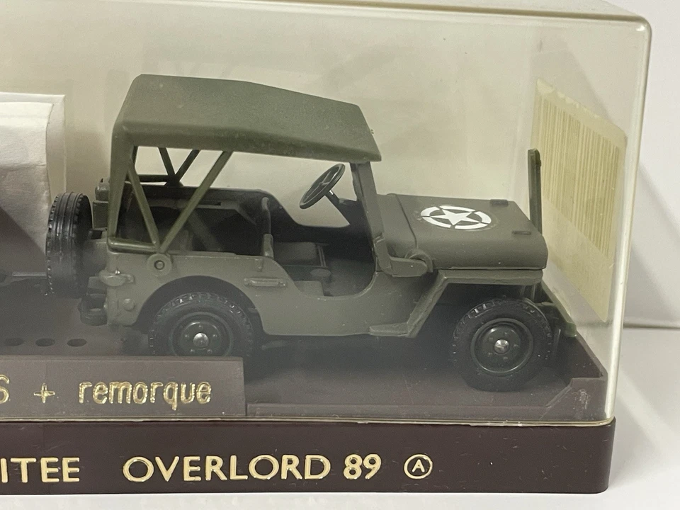Solido US Jeep & Trailer France M.V.C.G. 1:43 Scale Overlord 89 - Image 2 of 4