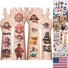 96PCS Pirate Ship Temporary Tattoos - Perfect for Nautical Adult Parties